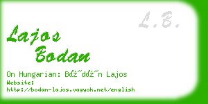 lajos bodan business card